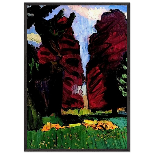 COPPER BEECHES 1901 - Henri Matisse 70x100 cm / 28x40 inches Framed Art Print – Black Wooden Frame