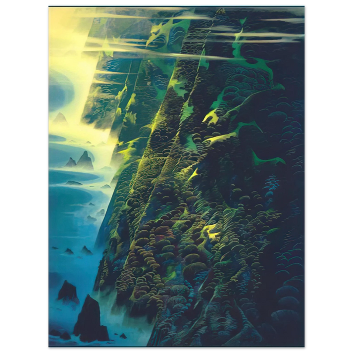 Eyvind Earle - Jeweled Cliffs  75x100 cm / 30x40inches Fine Art Poster