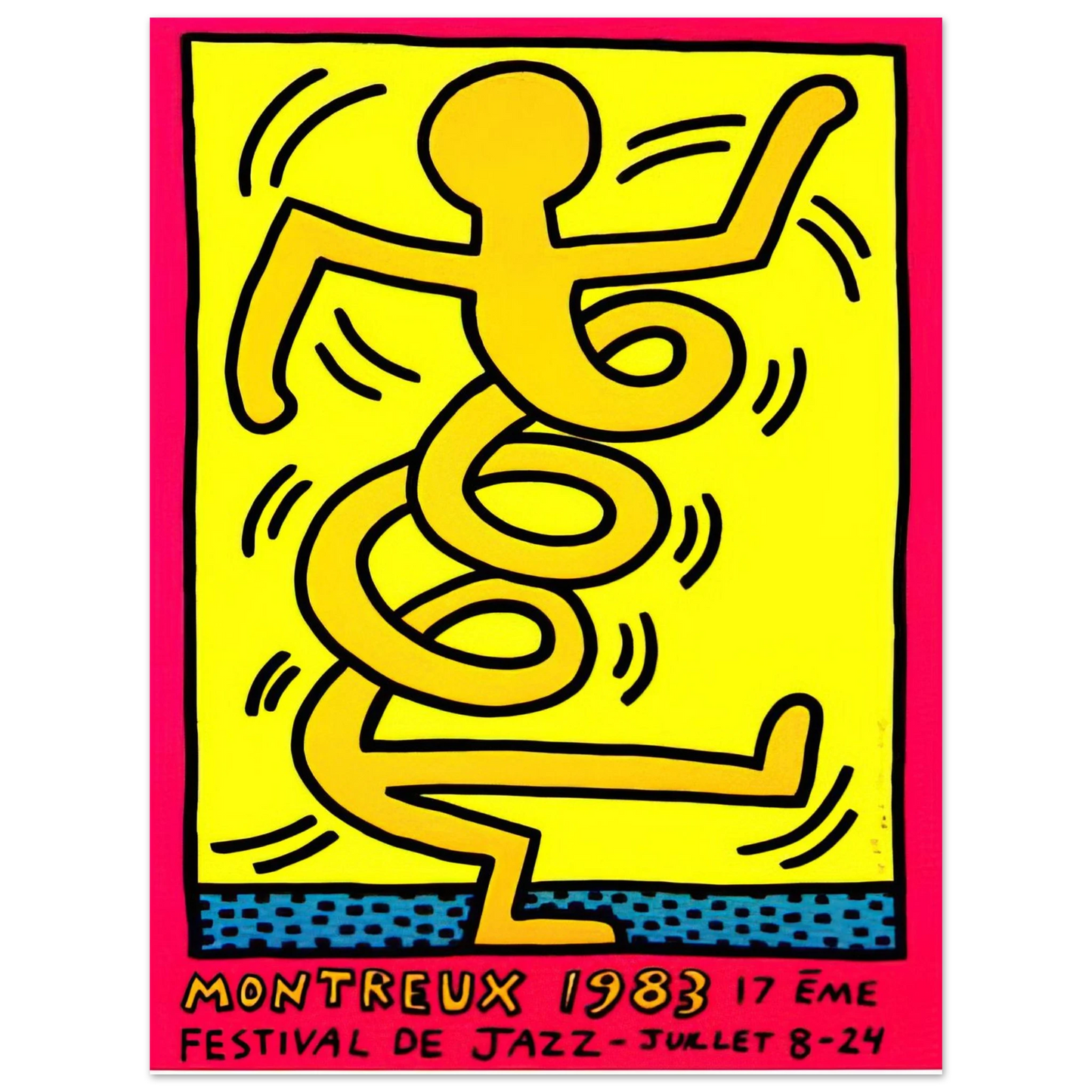 Keith Haring - MONTREUX 1983  75x100 cm / 30x40inches Fine Art Poster | Keith Haring Art For Sale