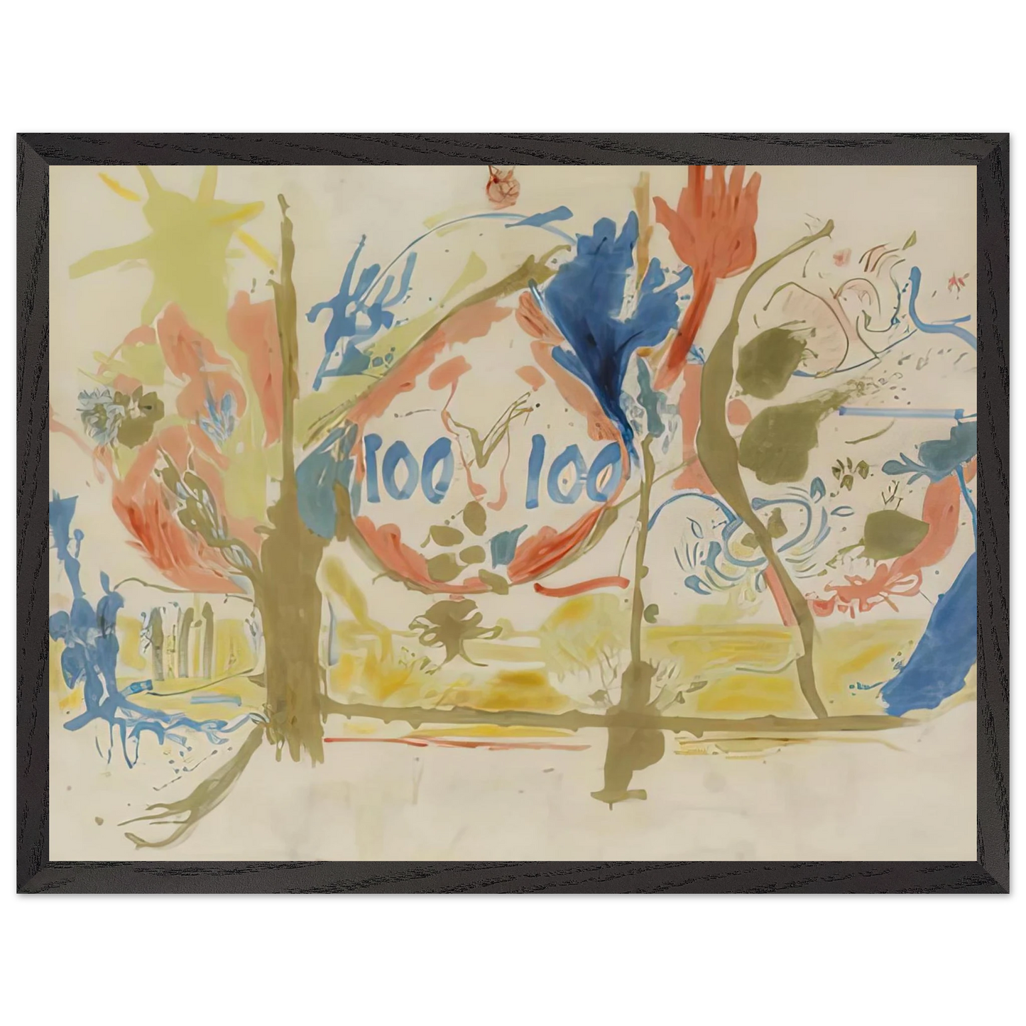 Helen Frankenthaler - Eden, 1956- Wall Art - 60x80 cm / 24x32 inches - Fine Art Poster-canvas - -