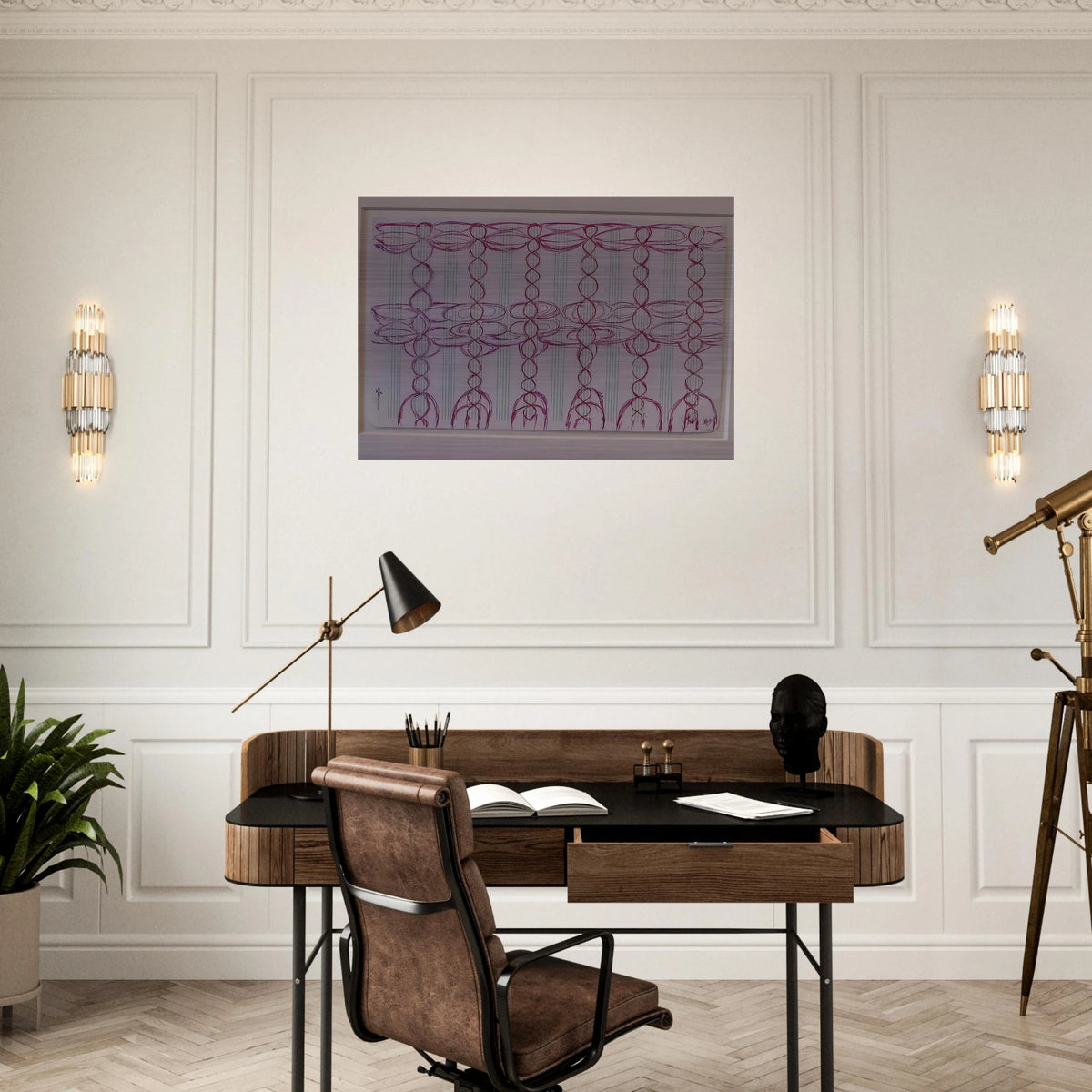 CHANGE THE DIRECTION OF THE MUSIC STAFF - Louise Bourgeois Brushed Aluminum Print - 70x100 cm / 28x40 inches | Louise Bourgeois Aluminum Print | Louise Bourgeois Prints