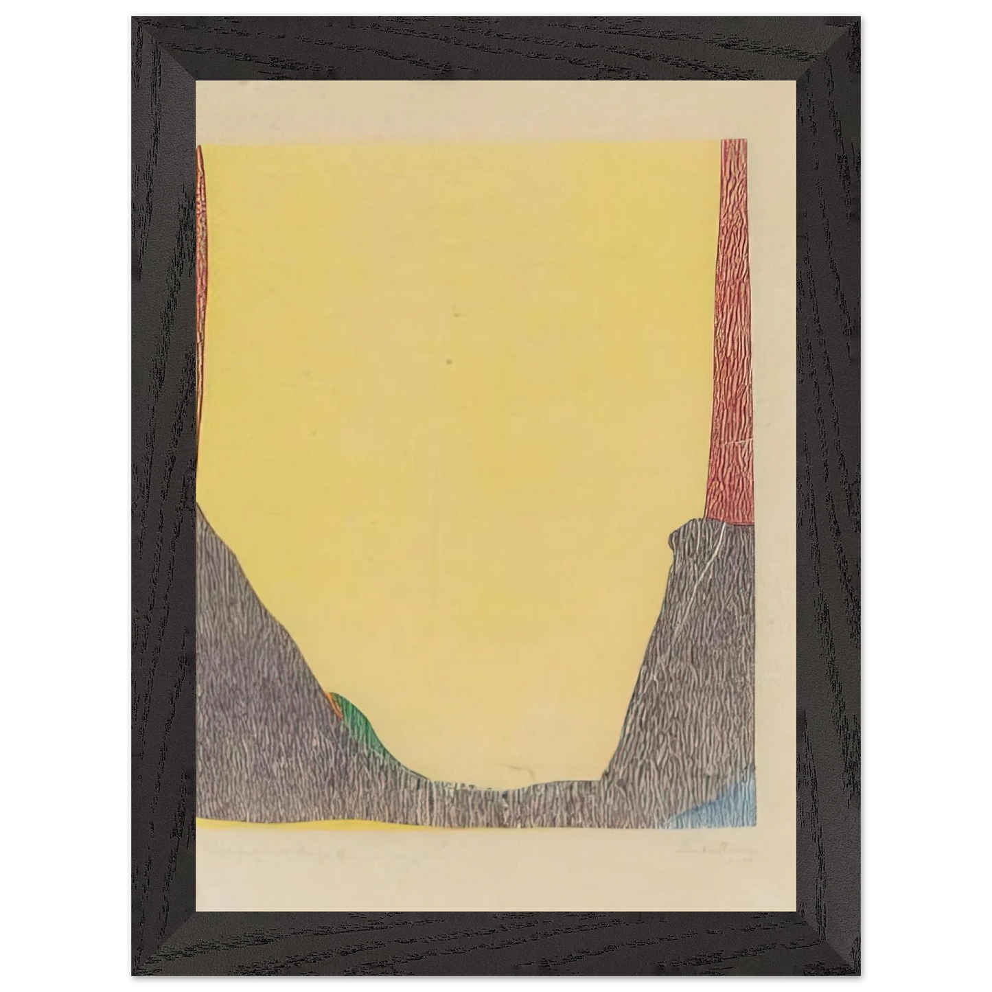 Helen Frankenthaler - East and Beyond - 1973 Wall art - 50x70 cm / 20x28 inches - Premium Wooden Framed Poster With Fine Art Paper-canvas - Black frame