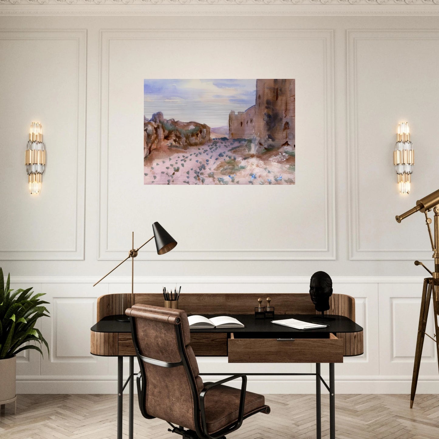 Fortress, Roads and Rocks - John Singer Sargent Brushed Aluminum Print - 70x100 cm / 28x40 inches | John Singer Sargent Aluminum Print | John Singer Sargent Prints
