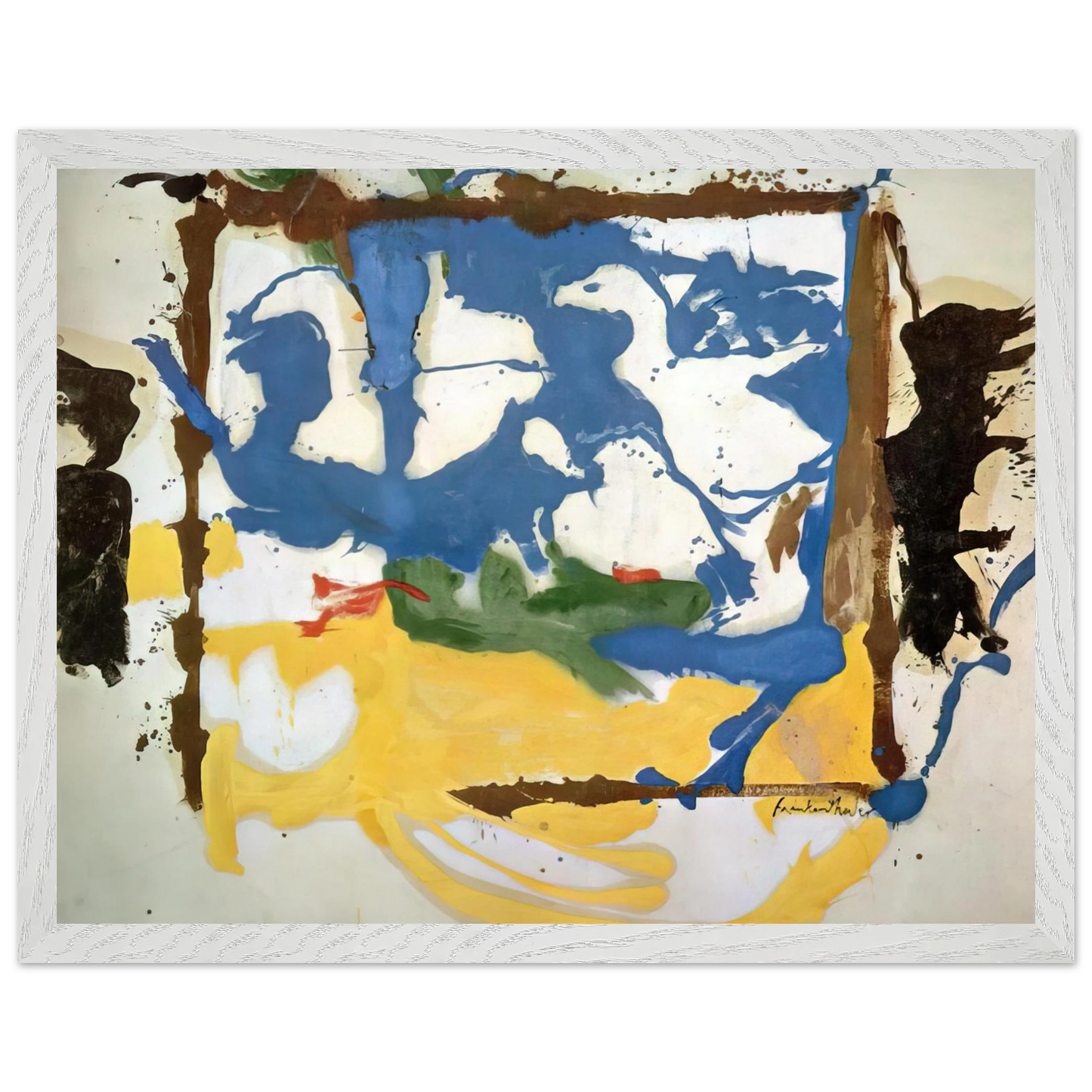 Helen Frankenthaler - Swan Lake #2 - 1961 Wall art - 45x60 cm / 18x24 inches - Fine Art Poster-canvas - -