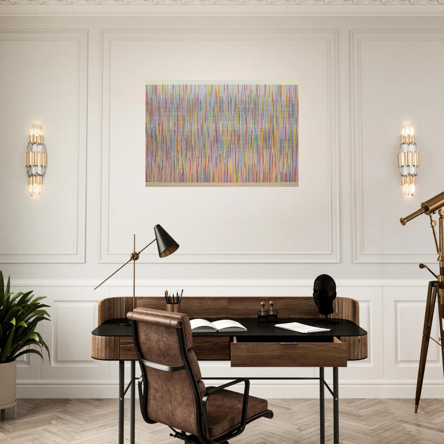 Fox Gate - 1982 - Gene Davis Brushed Aluminum Print - 70x100 cm / 28x40 inches | Gene Davis Aluminum Print | Gene Davis Prints