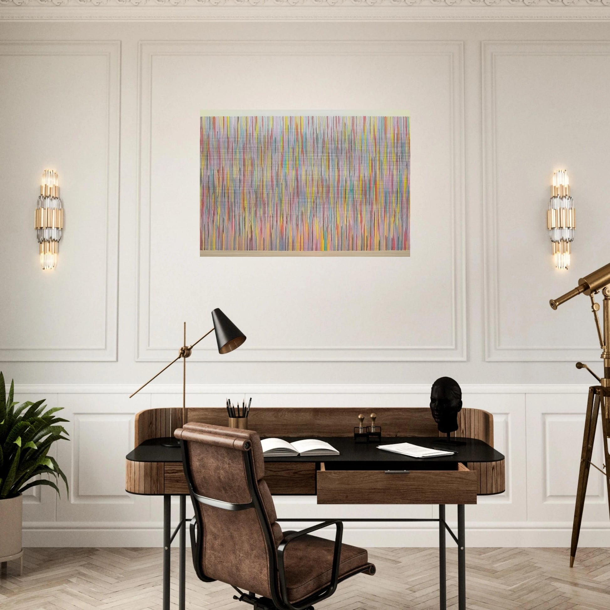 Fox Gate - 1982 - Gene Davis Brushed Aluminum Print - 70x100 cm / 28x40 inches | Gene Davis Aluminum Print | Gene Davis Prints