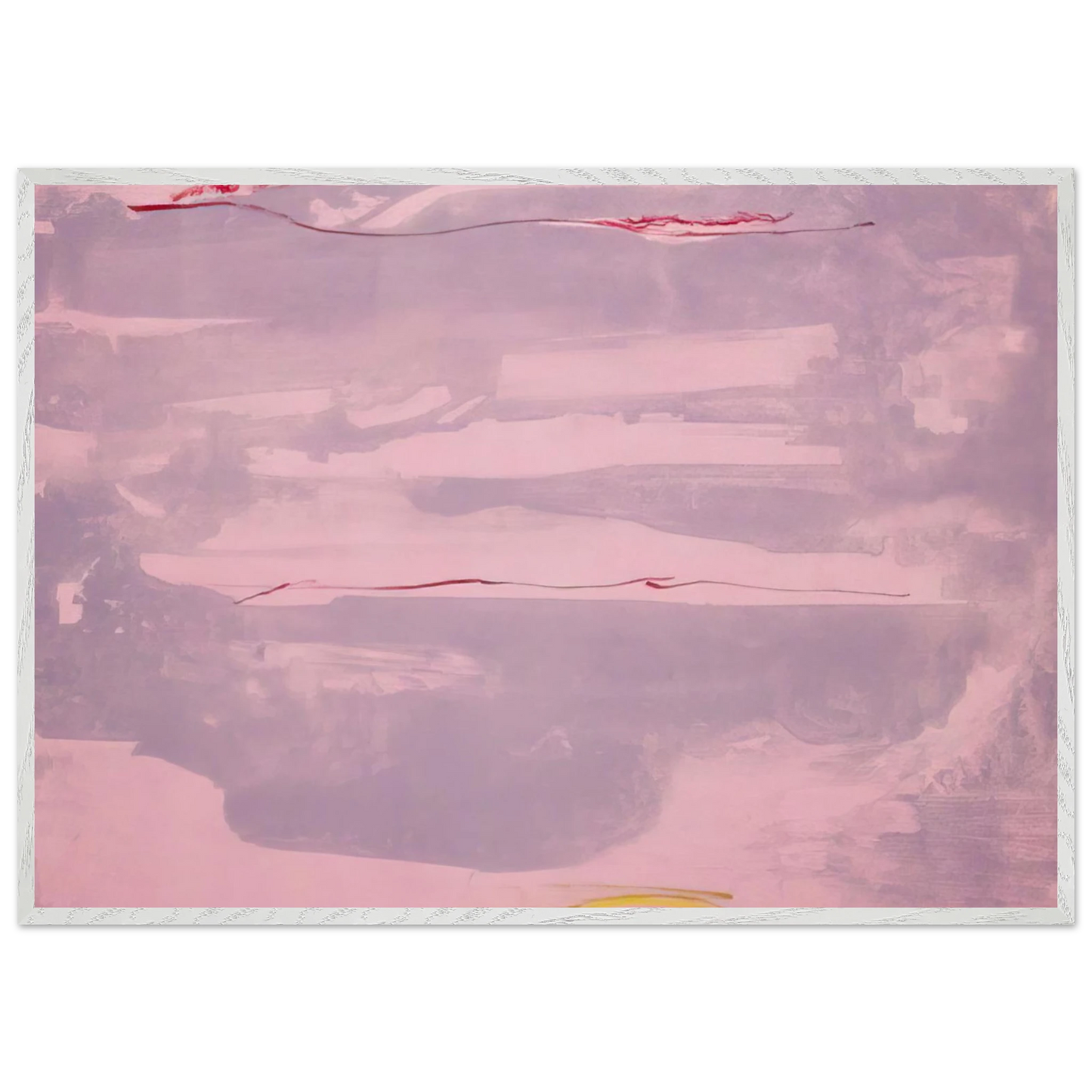 Helen Frankenthaler - Dream Walk - 1977 Wall art - 60x80 cm / 24x32 inches - Premium Wooden Framed Poster With Fine Art Paper-canvas - White frame