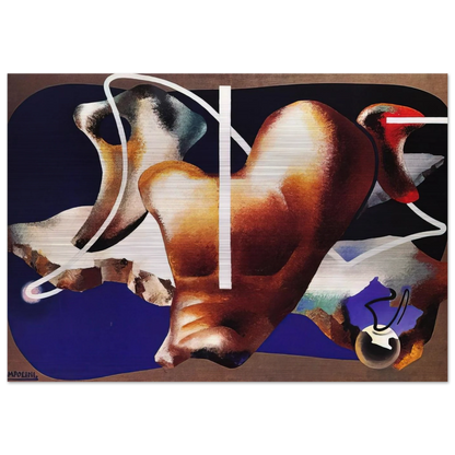 SUPERAMENTO TERRESTRE 1932 - Enrico Prampolini Brushed Aluminum Print - 70x100 cm / 28x40 inches | Enrico Prampolini Aluminum Print | Enrico Prampolini Prints