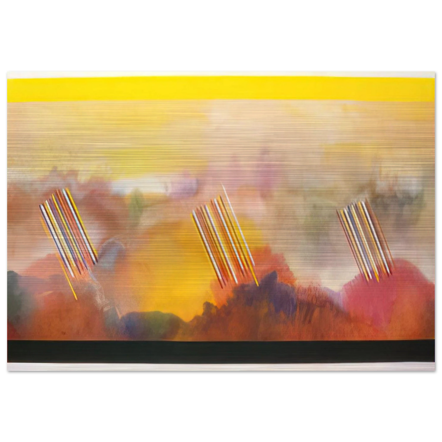 Younger than the Sun - 1990 - Ronnie Landfield Brushed Aluminum Print - 70x100 cm / 28x40 inches | Ronnie Landfield Aluminum Print | Ronnie Landfield Prints