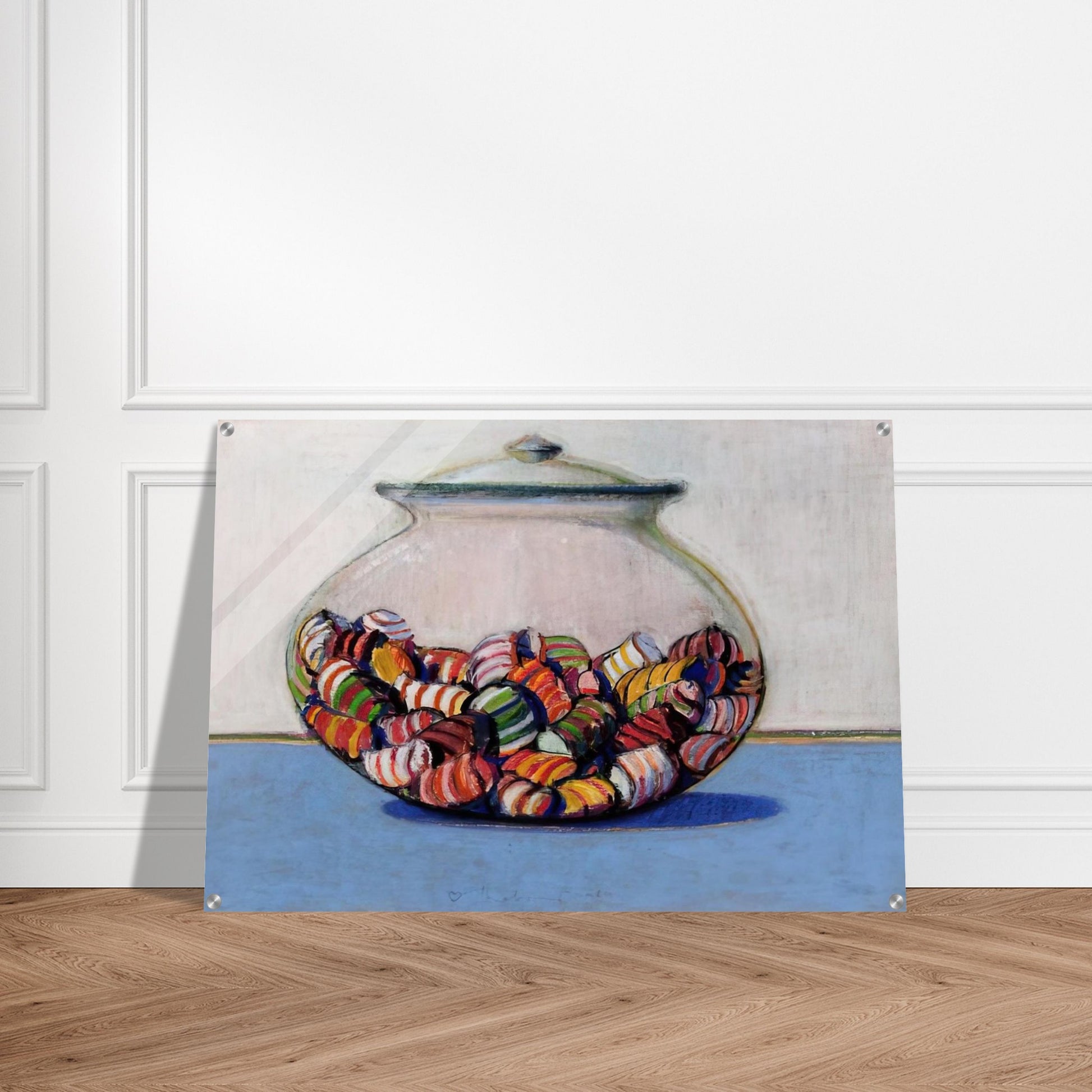 Glassed Candy - 1969 - Wayne Thiebaud Acrylic Print - 70x100 cm / 28x40″ inches | Wayne Thiebaud Wall Art | Wayne Thiebaud Prints