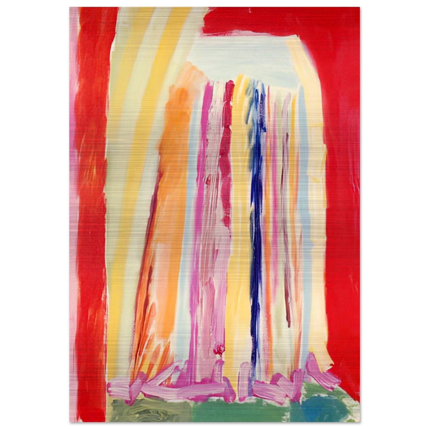 Red Night - 1973 - Ronnie Landfield Brushed Aluminum Print - 70x100 cm / 28x40 inches | Ronnie Landfield Aluminum Print | Ronnie Landfield Prints