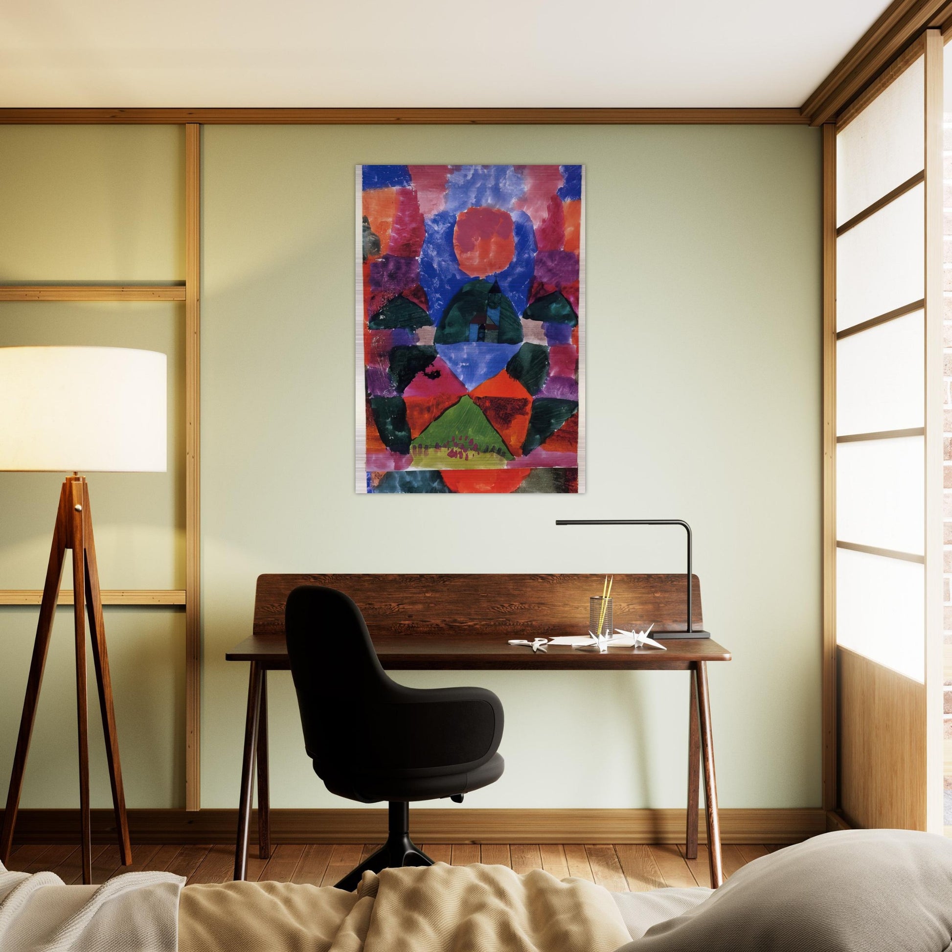 A PRESSURE OF TEGERNSEE 1919 - Paul Klee Brushed Aluminum Print - 70x100 cm / 28x40 inches | Paul Klee Aluminum Print | Paul Klee Prints