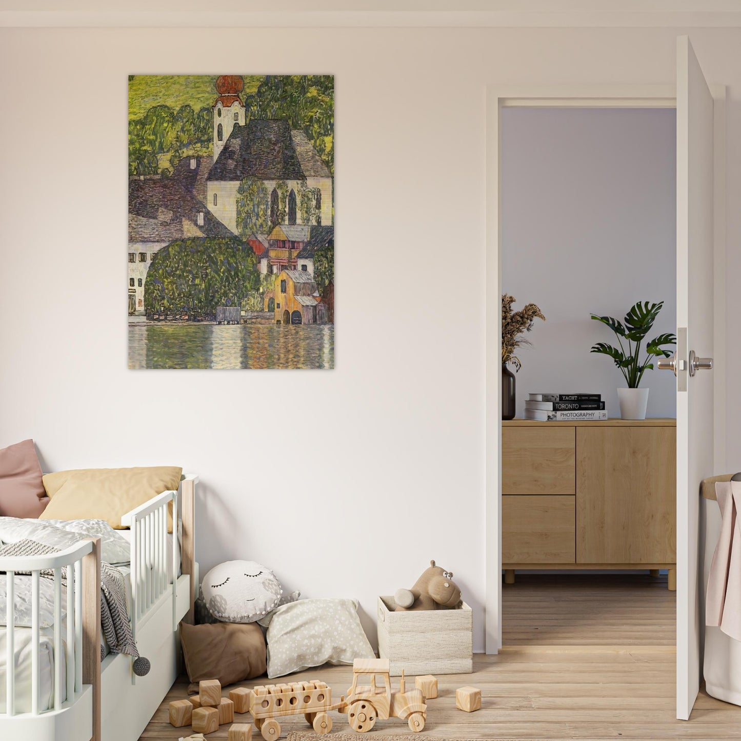 CHRUCH IN UNTERACH ON THE ATTERSEE - Gustav Klimt Brushed Aluminum Print - 70x100 cm / 28x40 inches | Gustav Klimt Aluminum Print | Gustav Klimt Prints