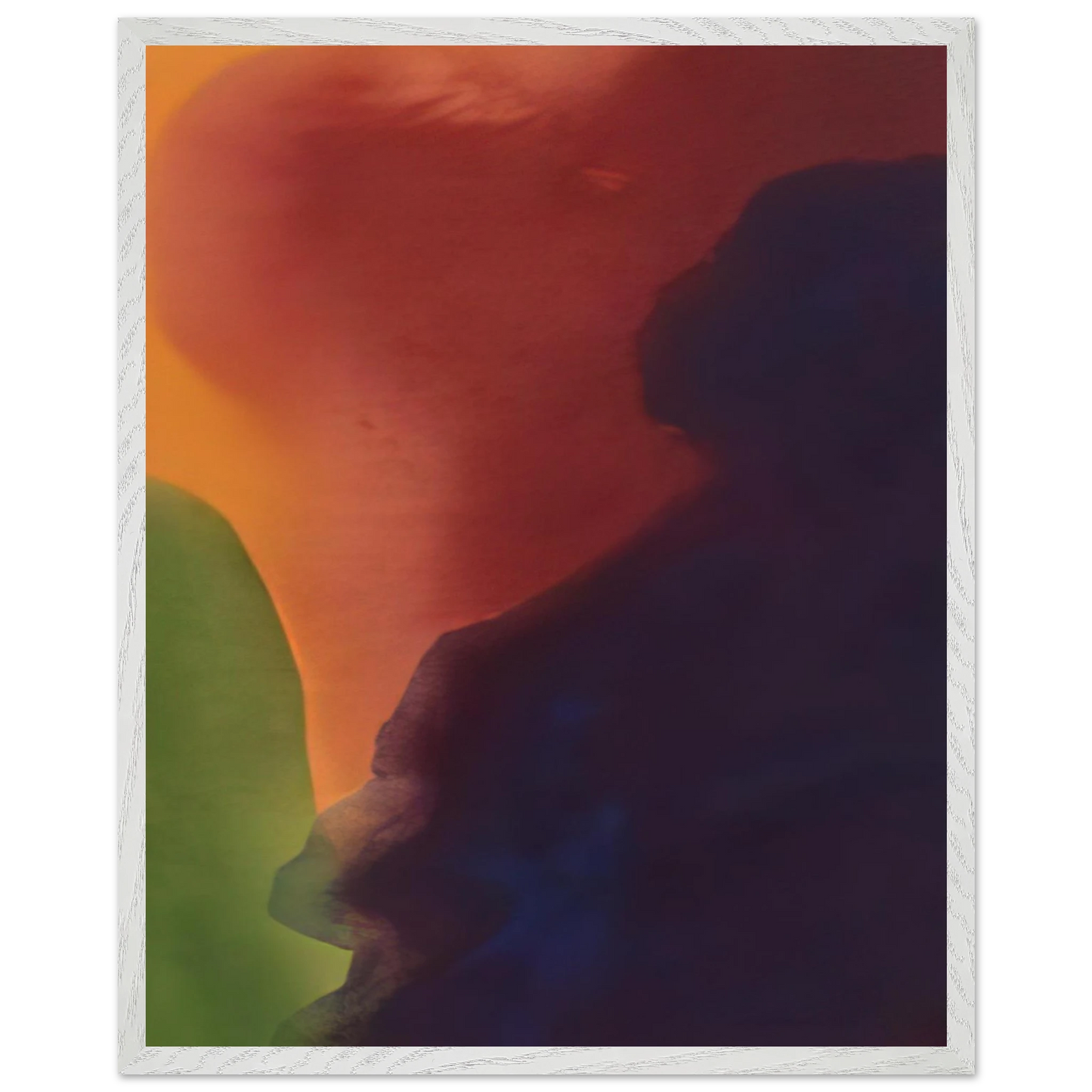 Helen Frankenthaler - Blue Atmosphere III - 1963 Wall art - 50x70 cm / 20x28 inches - Premium Wooden Framed Poster With Fine Art Paper-canvas - Wood frame