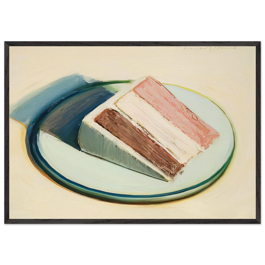 Cake Slice - 1979 - Wayne Thiebaud 70x100 cm / 28x40 inches Framed Art Print – Black Wooden Frame