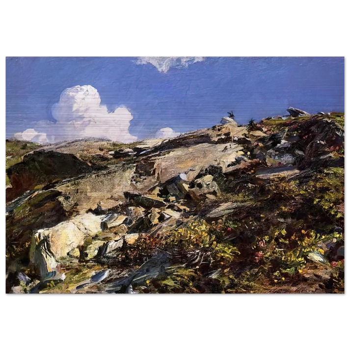 In the Alps - John Singer Sargent Brushed Aluminum Print - 70x100 cm / 28x40 inches | John Singer Sargent Aluminum Print | John Singer Sargent Prints