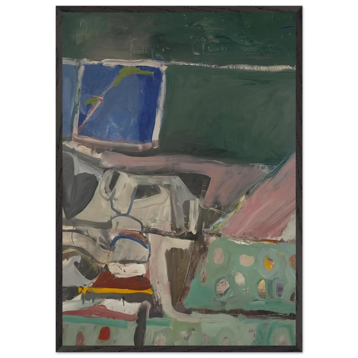 Berkeley 58 - Richard Diebenkorn 70x100 cm / 28x40 inches Framed Art Print – Black Wooden Frame