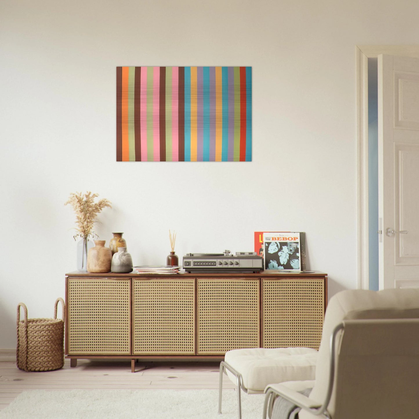 Boudoir Painting - 1965 - Gene Davis Brushed Aluminum Print - 70x100 cm / 28x40 inches | Gene Davis Aluminum Print | Gene Davis Prints