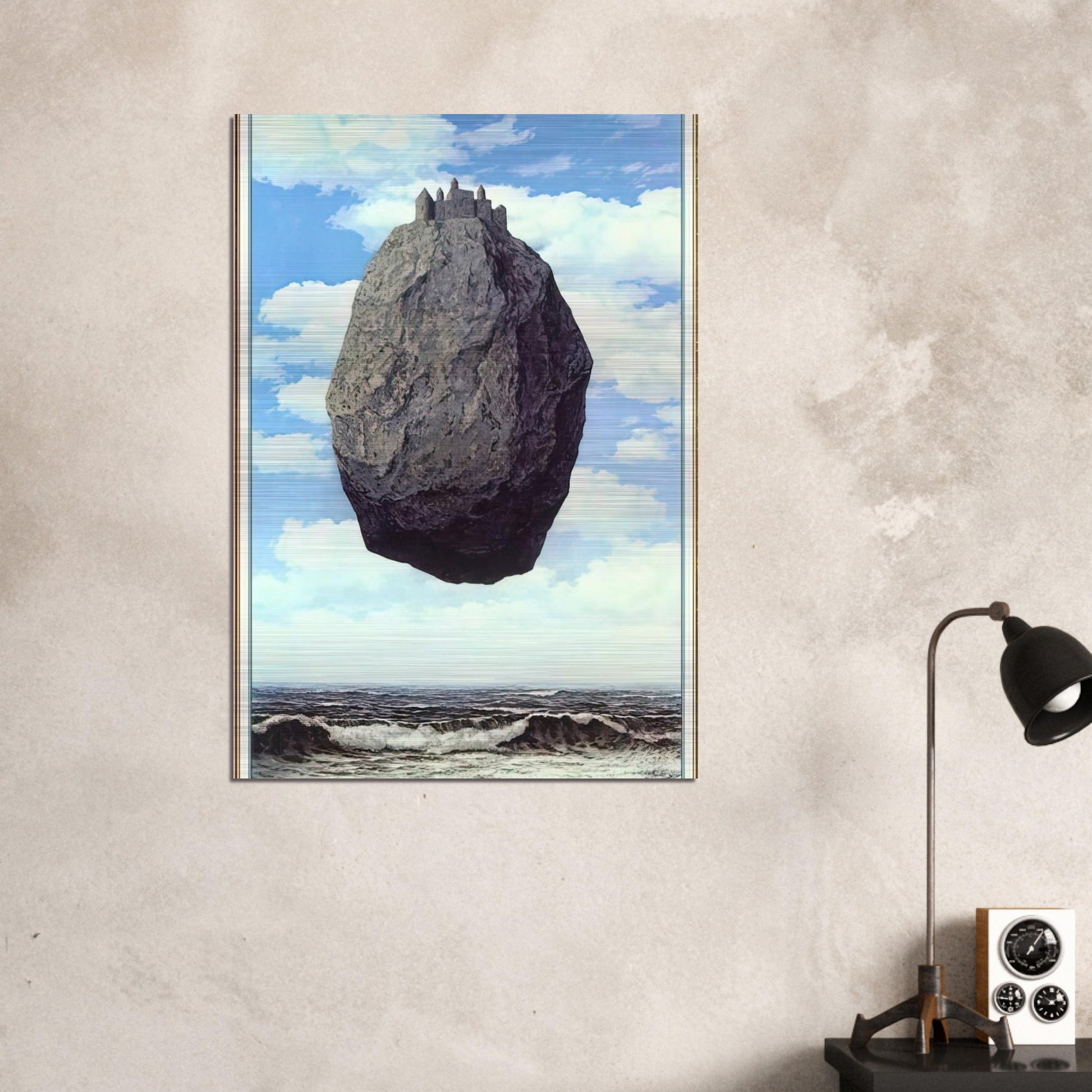 THE CASTLE OF THE PYRENEES 1959 - Rene Magritte Brushed Aluminum Print - 70x100 cm / 28x40 inches | Rene Magritte Aluminum Print | Rene Magritte Prints