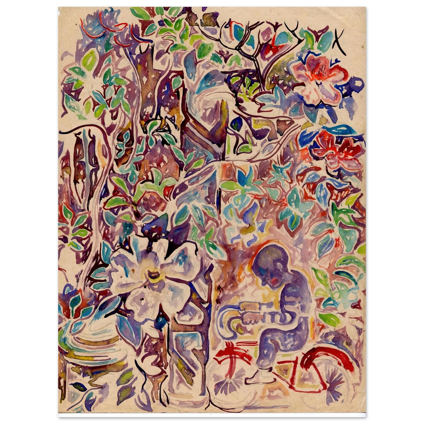 Walter Inglis Anderson - Walter Anderson Wall art - 40x50 cm / 16x20 inches - Premium Wooden Framed Poster With Fine Art Paper-canvas - Wood frame