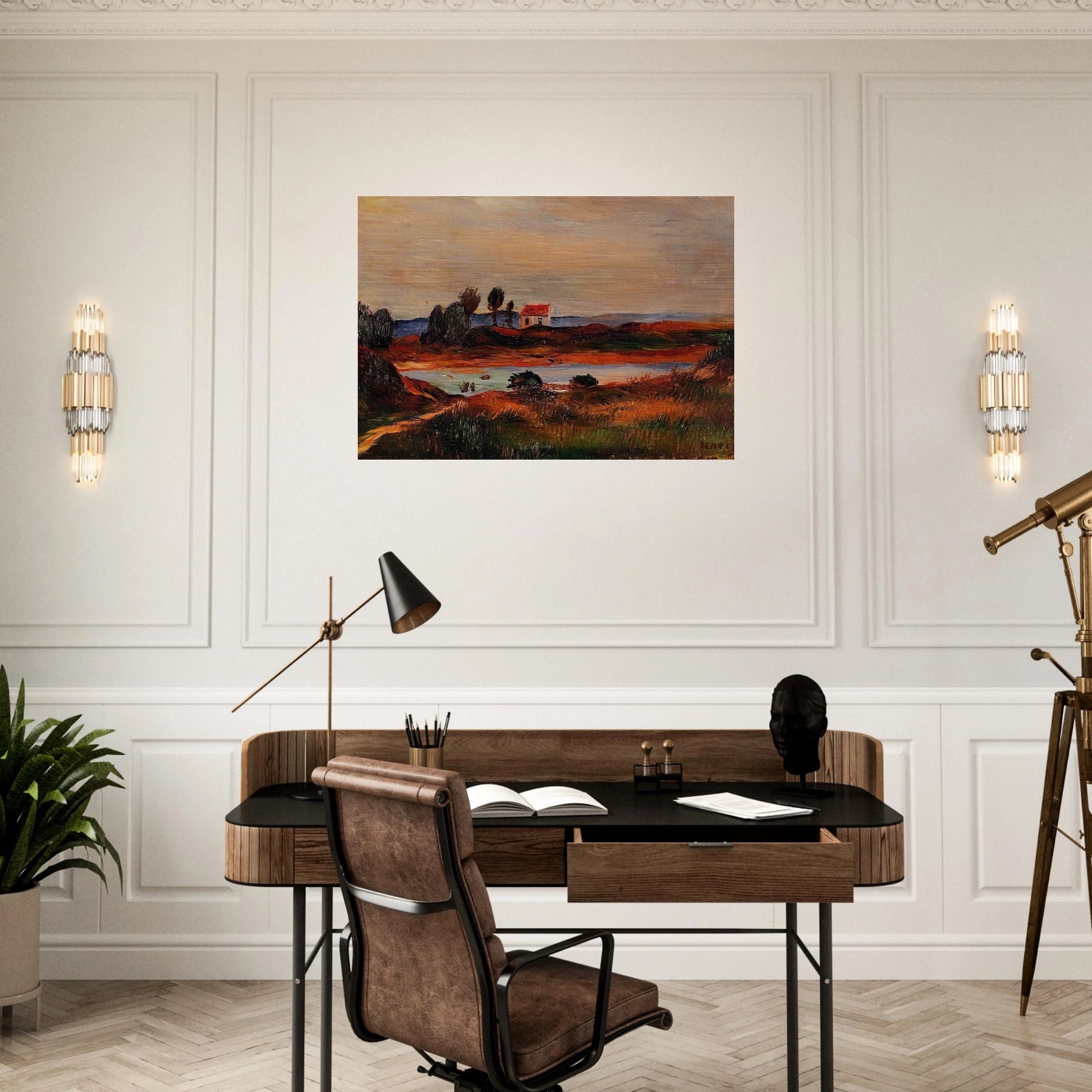 View of Brittany - Pierre-Auguste Renoir Brushed Aluminum Print - 70x100 cm / 28x40 inches | Pierre-Auguste Renoir Aluminum Print | Pierre-Auguste Renoir Prints