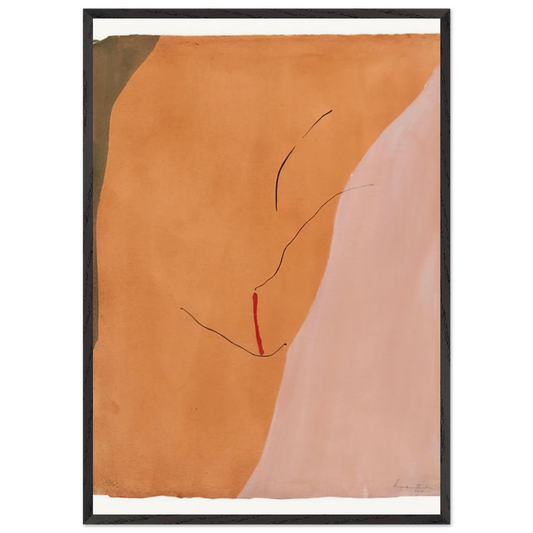 Sanguine Mood - 1971 - Helen Frankenthaler 70x100 cm / 28x40 inches Framed Art Print – Black Wooden Frame