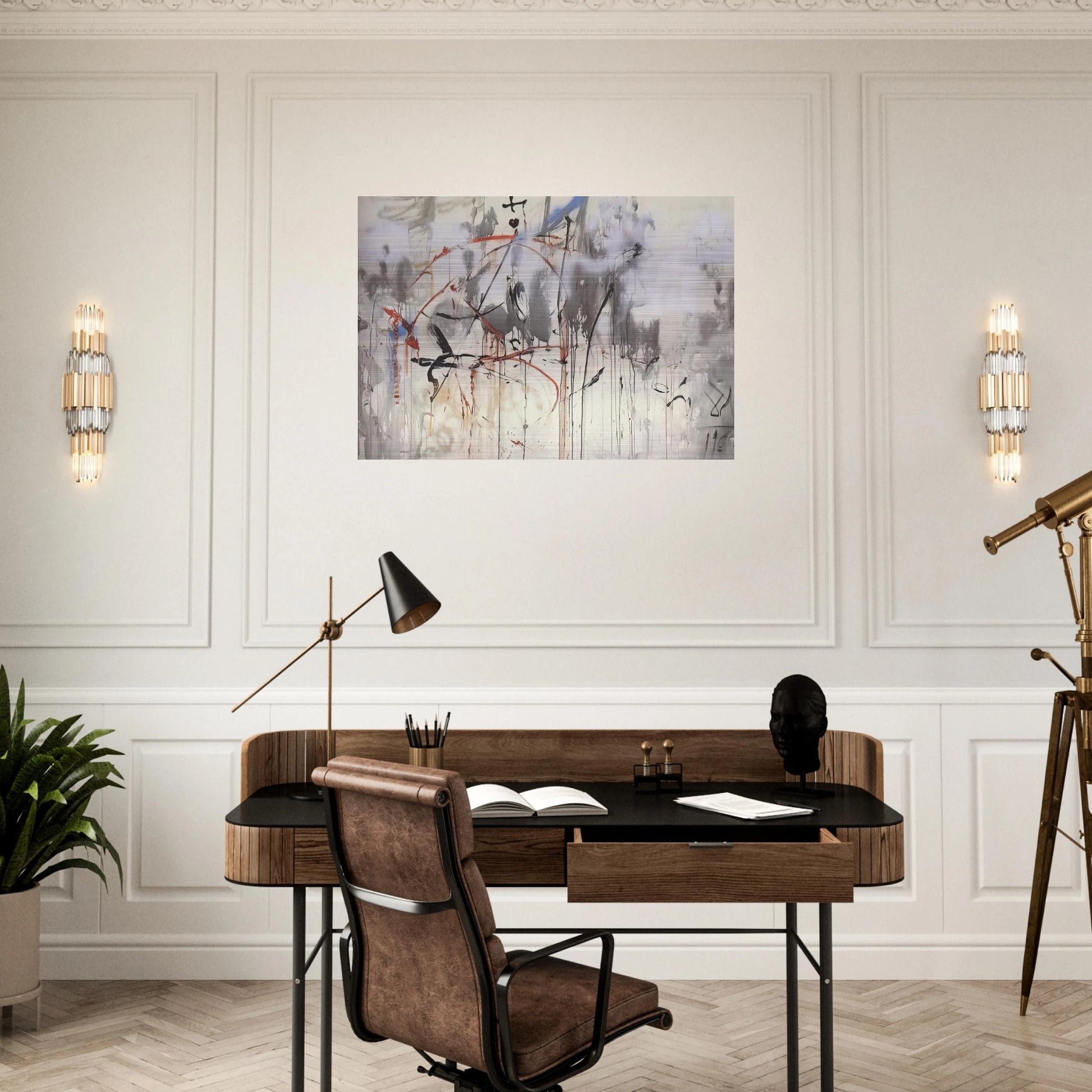 HOMAGE TO MEIRRONIER - Salvador Dali Brushed Aluminum Print - 70x100 cm / 28x40 inches | Salvador Dali Aluminum Print | Salvador Dali Prints