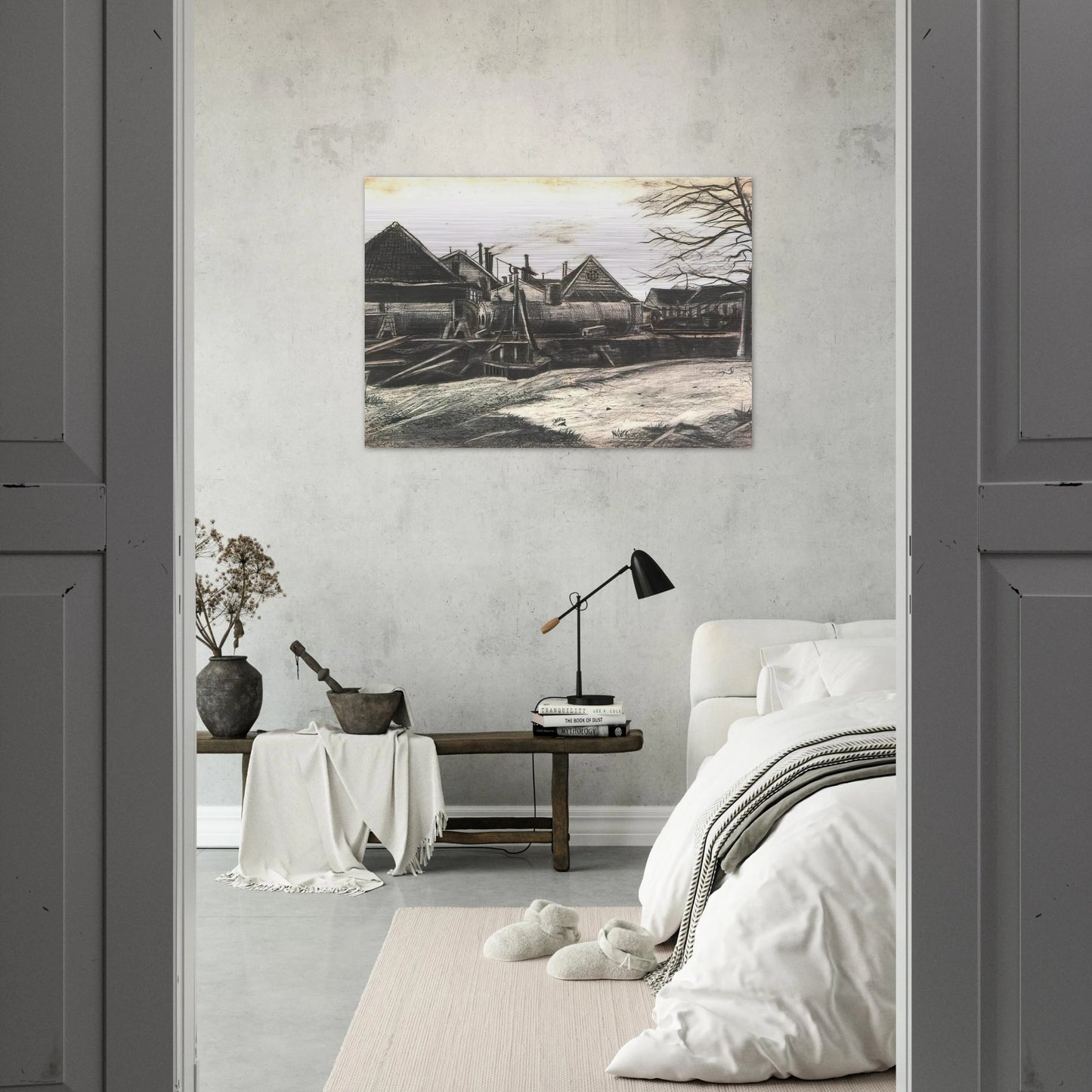 Factory - Vincent van Gogh Brushed Aluminum Print - 70x100 cm / 28x40 inches | Vincent van Gogh Aluminum Print | Vincent van Gogh Prints