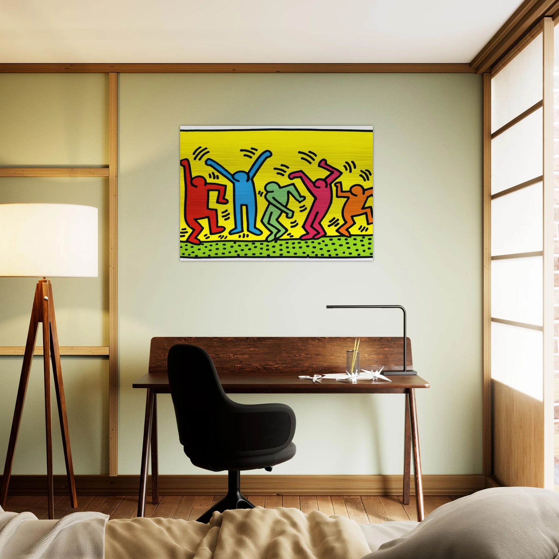 UNTITLED DANCE 1987 - Keith Haring Brushed Aluminum Print - 70x100 cm / 28x40 inches | Keith Haring Aluminum Print | Keith Haring Prints