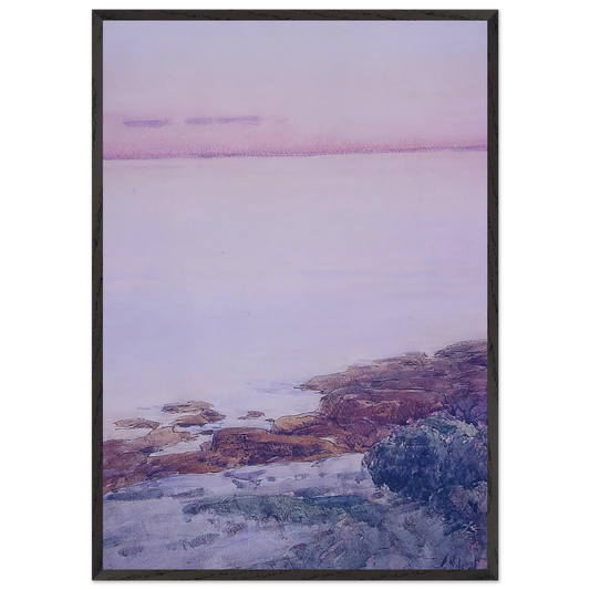 Isles of Shoals - Childe Hassam 70x100 cm / 28x40 inches Framed Art Print – Black Wooden Frame