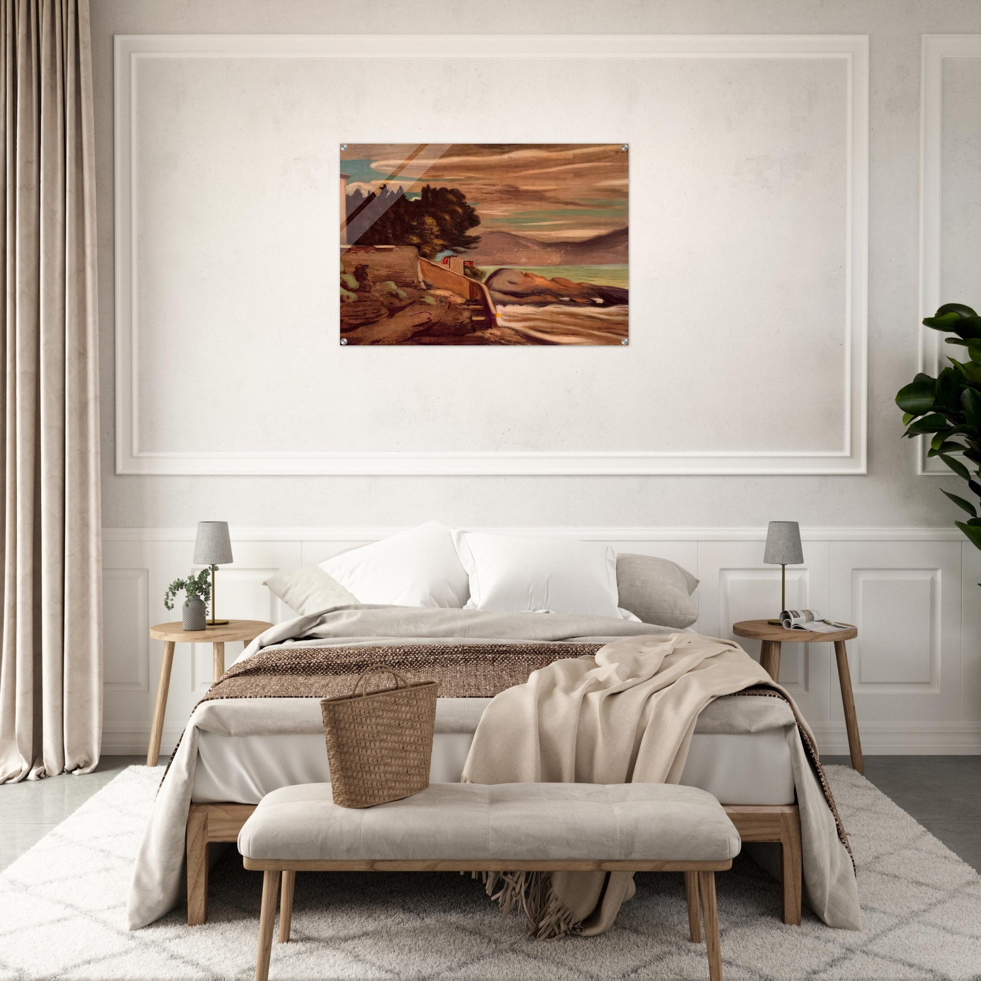 LANDSCAPE NEAR GENOVA - Giorgio de Chirico Acrylic Print - 70x100 cm / 28x40″ inches