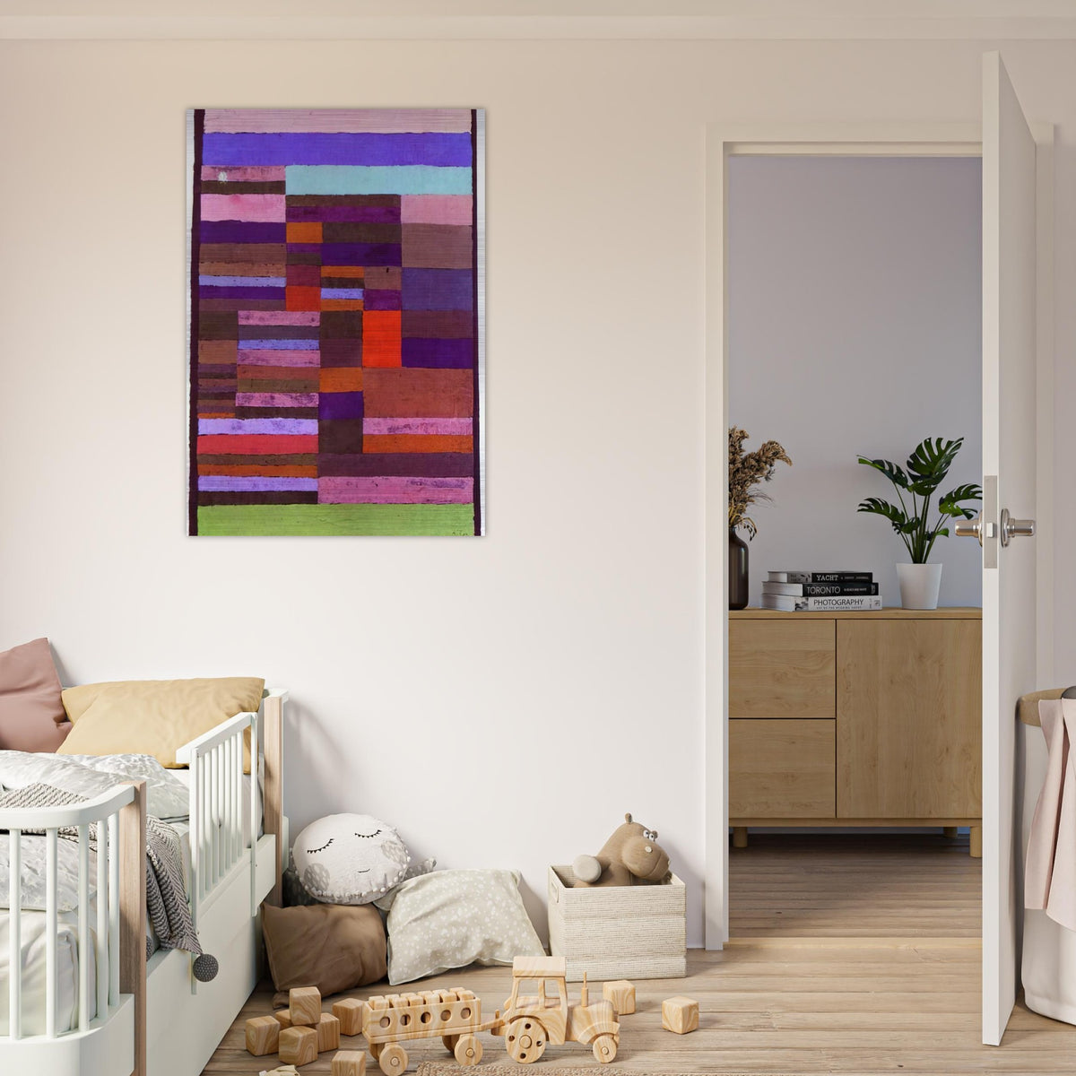 INDIVIDUALIZED ALTIMETRY OF STRIPES 1930 - Paul Klee Brushed Aluminum Print - 70x100 cm / 28x40 inches | Paul Klee Aluminum Print | Paul Klee Prints