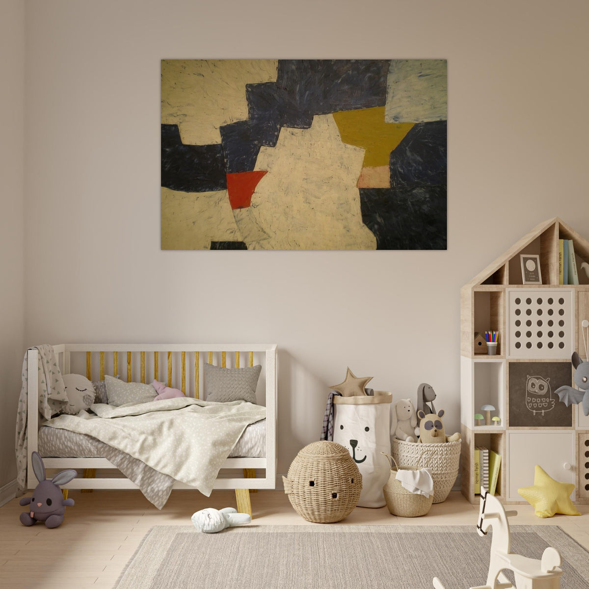 Composition - 1952 - Serge Poliakoff Art Prints - 100x150 cm / 40x60″ inches | Serge Poliakoff Poster | Serge Poliakoff Prints