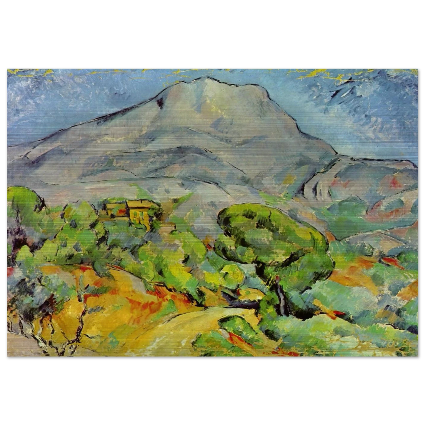 Road near Mont Sainte-Victoire - Paul Cézanne Brushed Aluminum Print - 70x100 cm / 28x40 inches | Paul Cézanne Aluminum Print | Paul Cézanne Prints