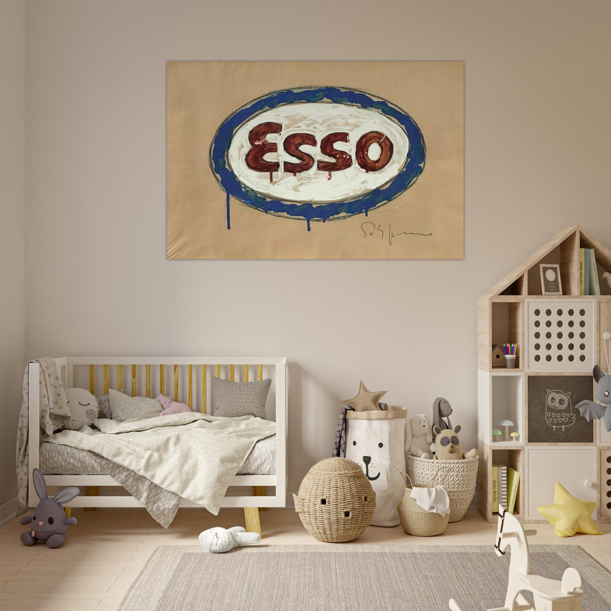 Esso - Pop Art - Mario Schifano Art Prints - 100x150 cm / 40x60″ inches | Mario Schifano Poster | Mario Schifano Prints