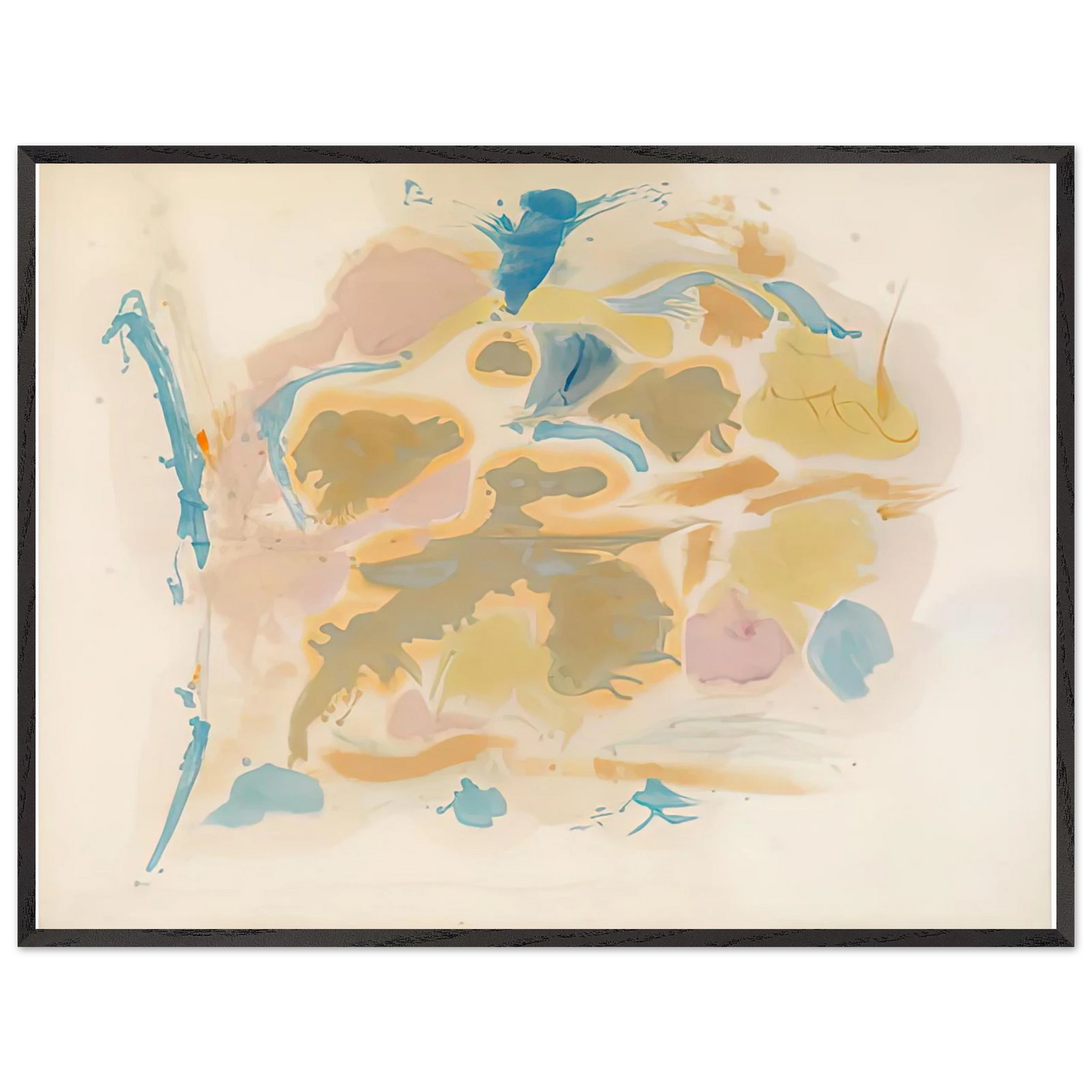Helen Frankenthaler - Shatter, 1953- Wall Art - 21x29.7 cm / 8x12" - Premium Wooden Framed Poster With Fine Art Paper-canvas - Black frame