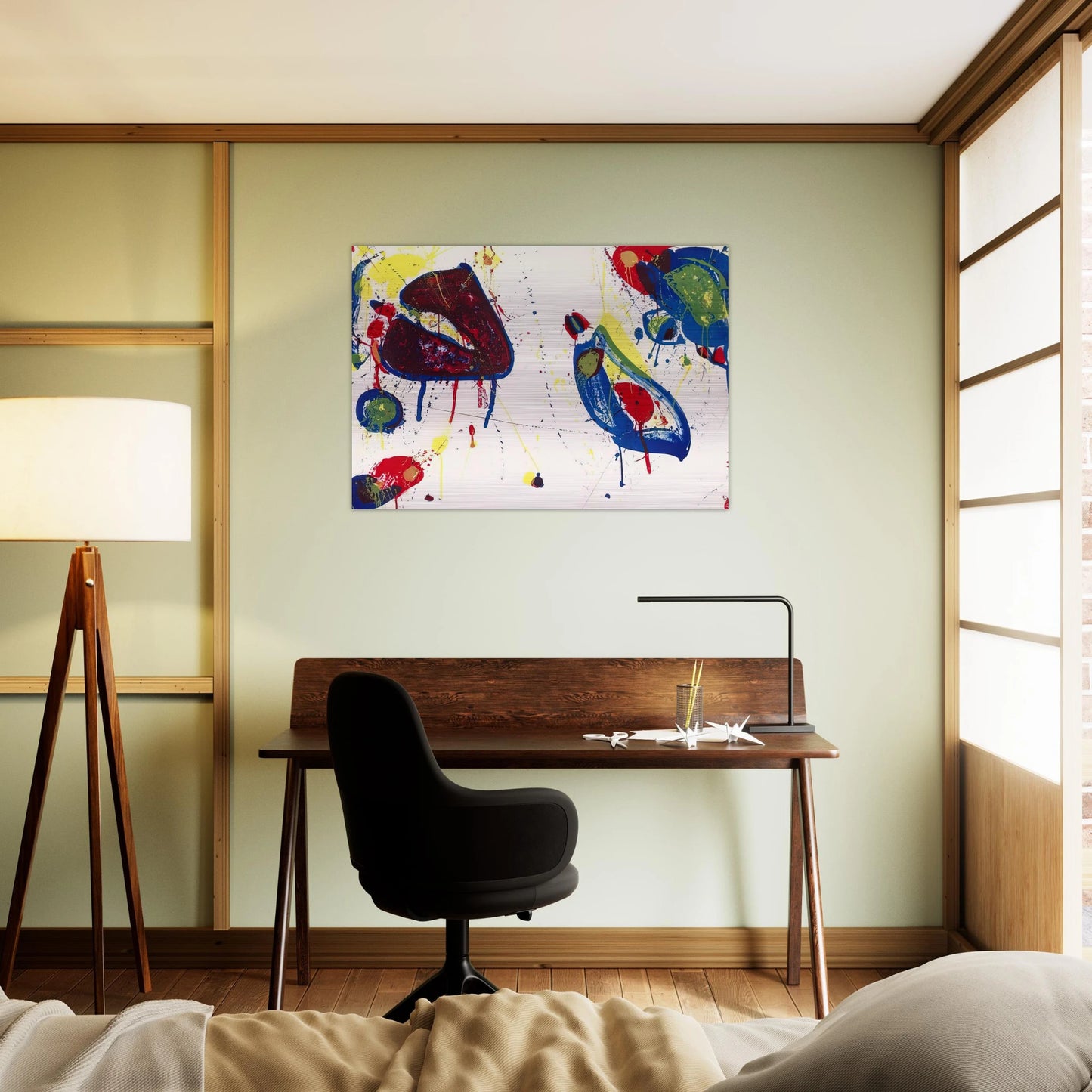 Heart Stone - Sam Francis Brushed Aluminum Print - 70x100 cm / 28x40 inches | Sam Francis Aluminum Print | Sam Francis Prints