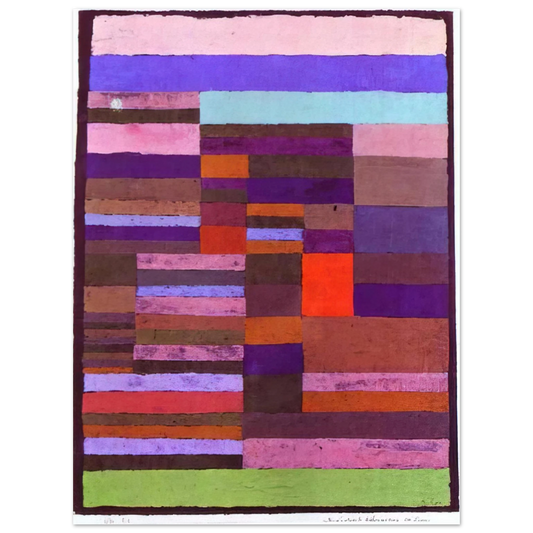 Paul Klee - INDIVIDUALIZED ALTIMETRY OF STRIPES 1930  75x100 cm / 30x40inches Fine Art Poster