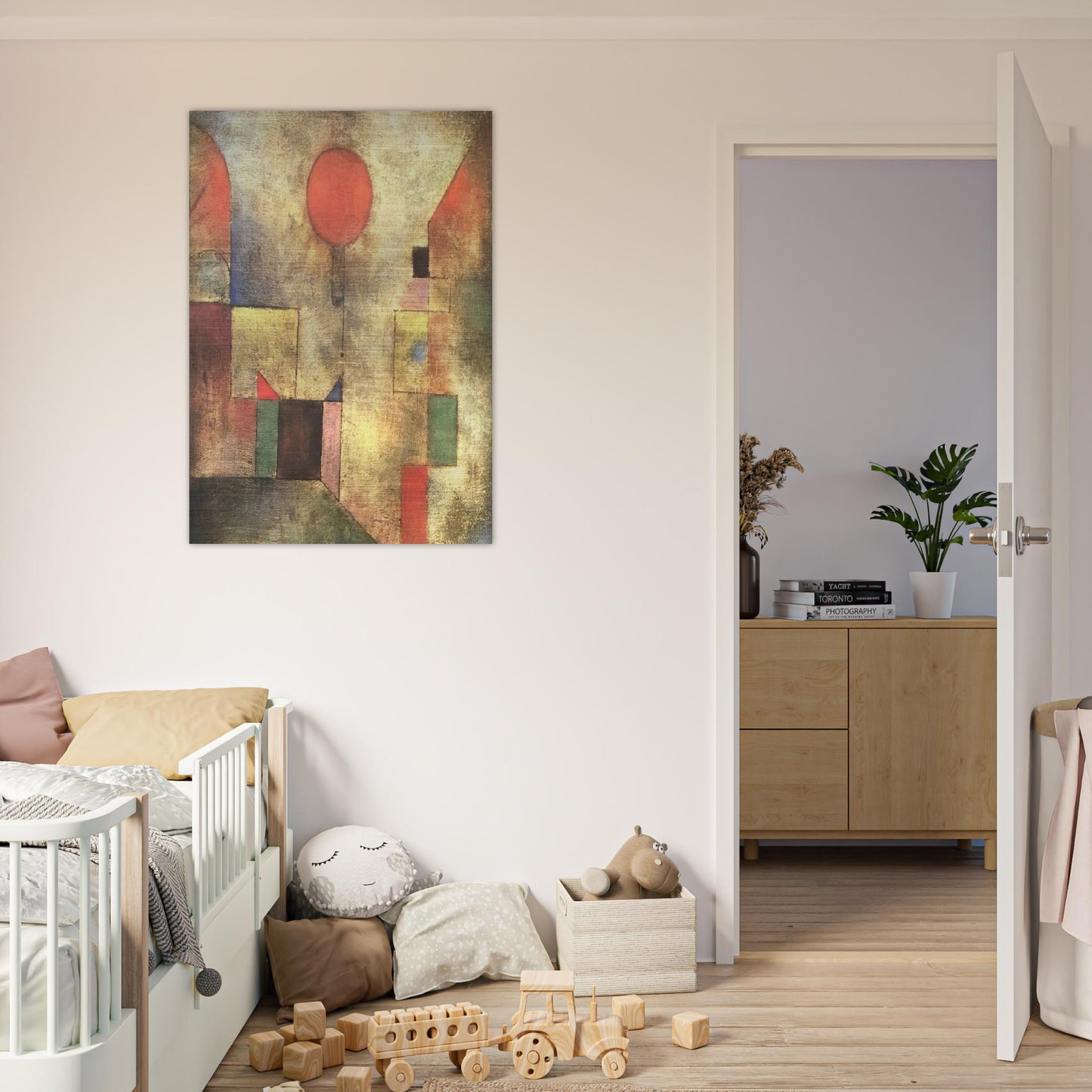 RED BALLOON 1922 - Paul Klee Brushed Aluminum Print - 70x100 cm / 28x40 inches | Paul Klee Aluminum Print | Paul Klee Prints
