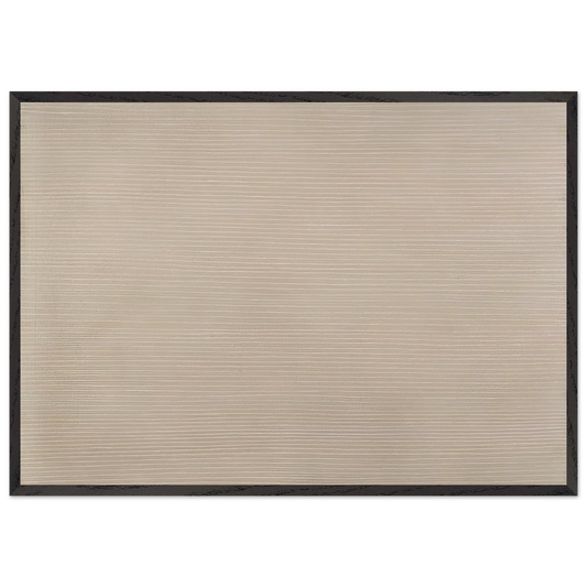 Peach Glow - 1958 - Gene Davis 70x100 cm / 28x40 inches Framed Art Print – Black Wooden Frame