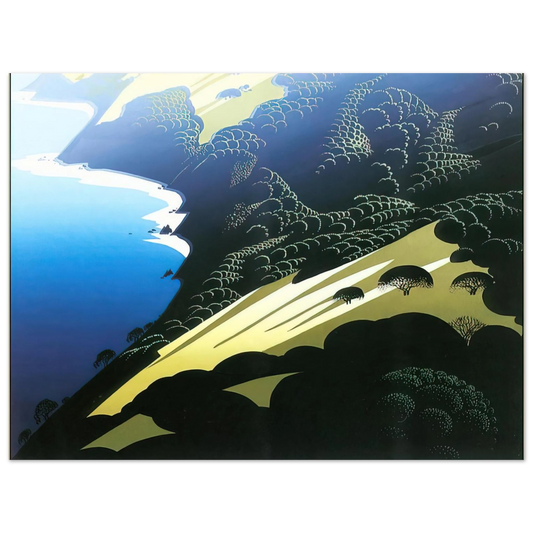 Eyvind Earle - Seaside Pastures  75x100 cm / 30x40inches Fine Art Poster