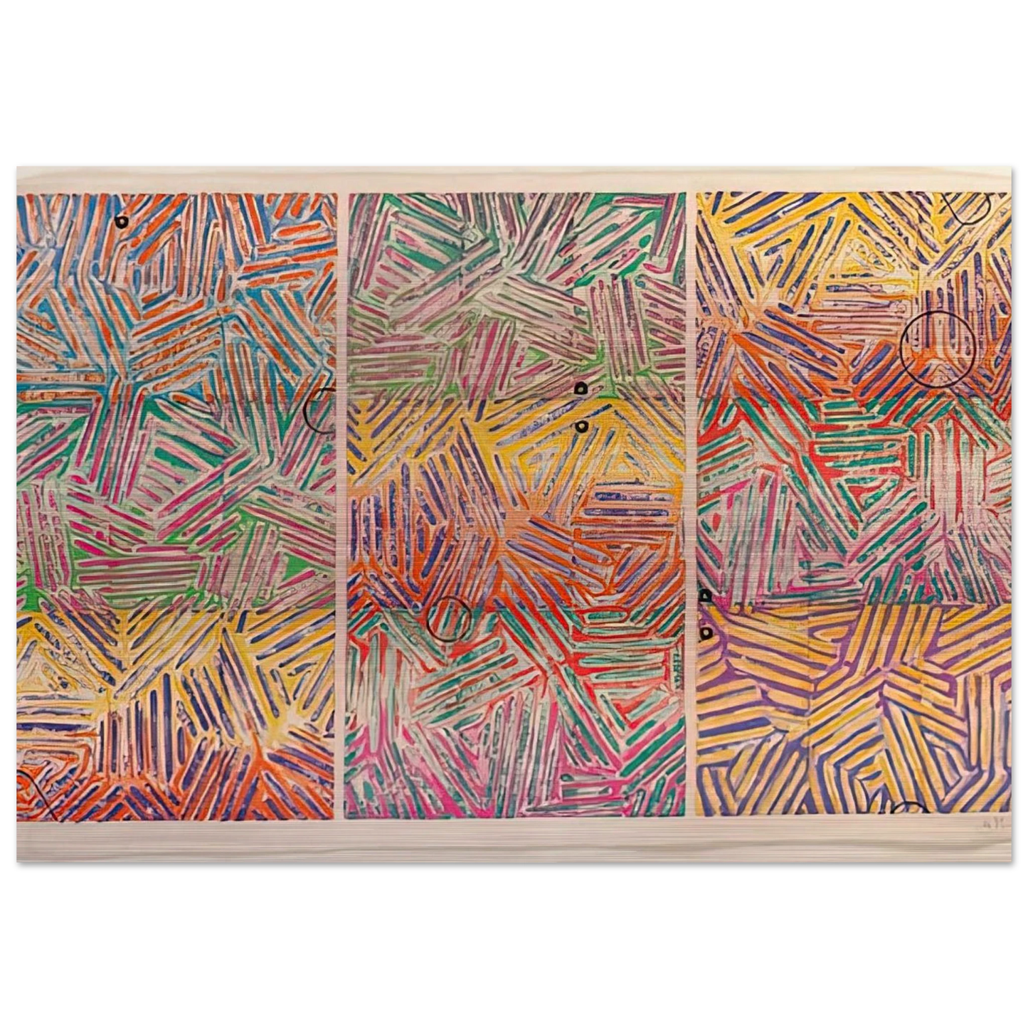 USUYUKI ULAE 227 - Jasper Johns Brushed Aluminum Print - 70x100 cm / 28x40 inches | Jasper Johns Aluminum Print | Jasper Johns Prints