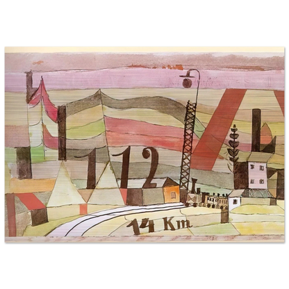 STATION L 112 1923 - Paul Klee Brushed Aluminum Print - 70x100 cm / 28x40 inches | Paul Klee Aluminum Print | Paul Klee Prints