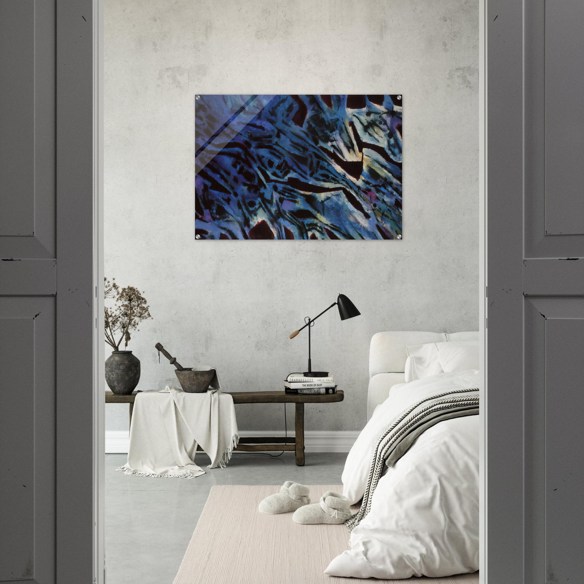 Fishes’ Sanctuary - 1969 - Alfred Manessier Acrylic Print - 70x100 cm / 28x40″ inches | Alfred Manessier Wall Art | Alfred Manessier Prints