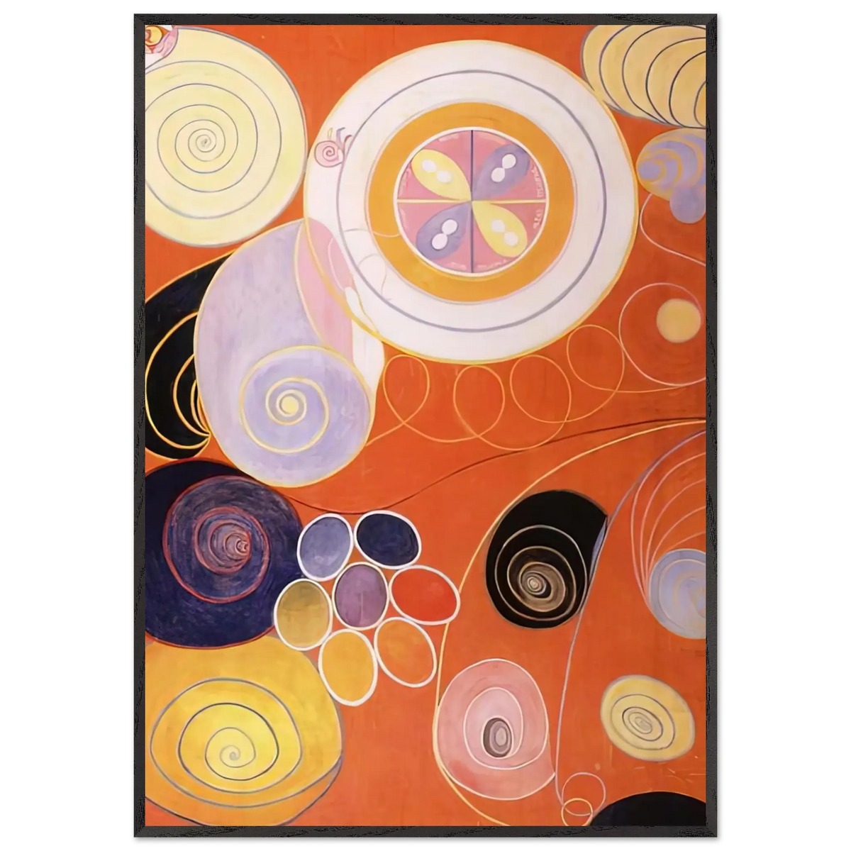 Hilma af Klint - THEY TENS MAINSTAY IV 1907 Wall art - 27x35 cm / 11x14 inches - Premium Wooden Framed Poster With Fine Art Paper - Wood frame