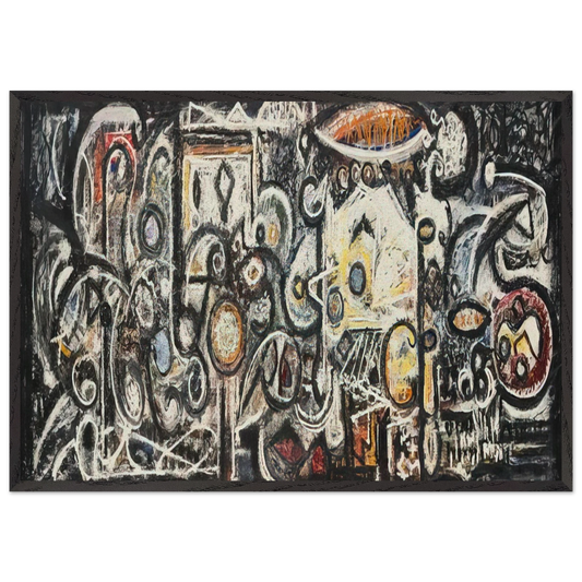 Fugue Number 2 - 1943 - Richard Pousette-Dart 70x100 cm / 28x40 inches Framed Art Print – Black Wooden Frame