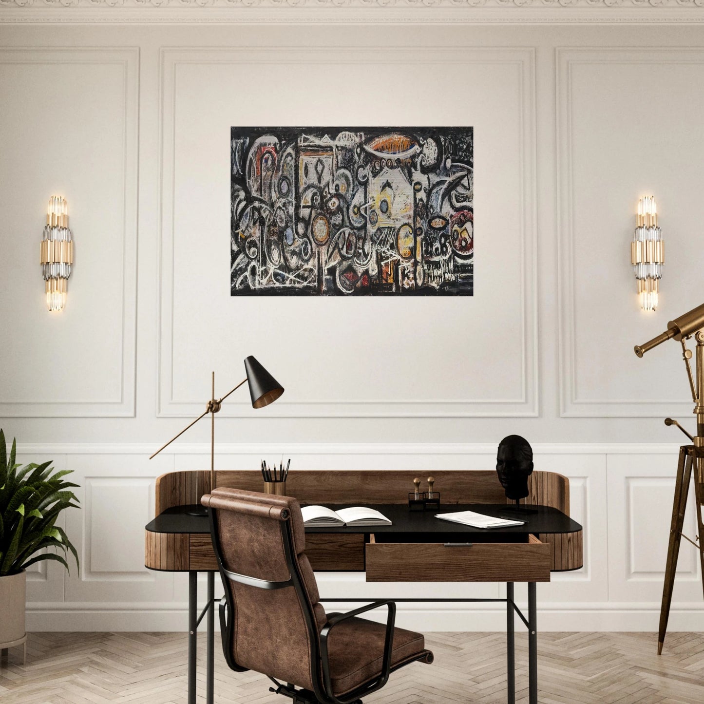 Fugue Number 2 - Richard Pousette-Dart Brushed Aluminum Print - 70x100 cm / 28x40 inches | Richard Pousette-Dart Aluminum Print | Richard Pousette-Dart Prints