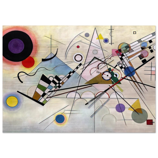 COMPOSITION 8 1923 - Wassily Kandinsky Brushed Aluminum Print - 70x100 cm / 28x40 inches | Wassily Kandinsky Aluminum Print | Wassily Kandinsky Prints