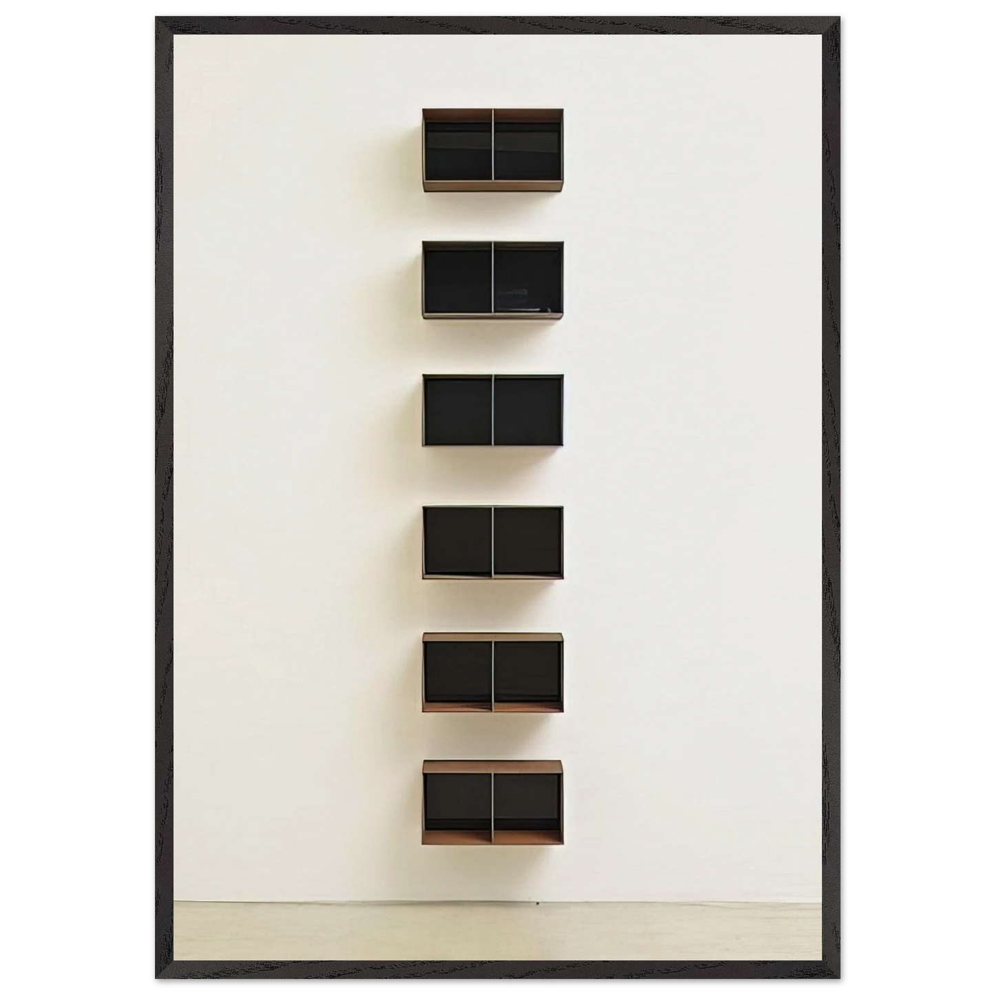 Untitled JUDDO0544 - 1990 - Donald Judd 70x100 cm / 28x40 inches Framed Art Print – Black Wooden Frame