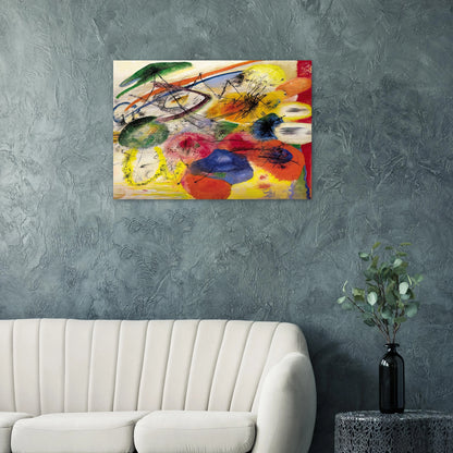 BLACK STROKES I 1913 - Wassily Kandinsky Brushed Aluminum Print - 70x100 cm / 28x40 inches | Wassily Kandinsky Aluminum Print | Wassily Kandinsky Prints